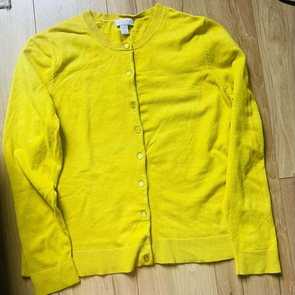 Yellow Women's Cardigan Sweater